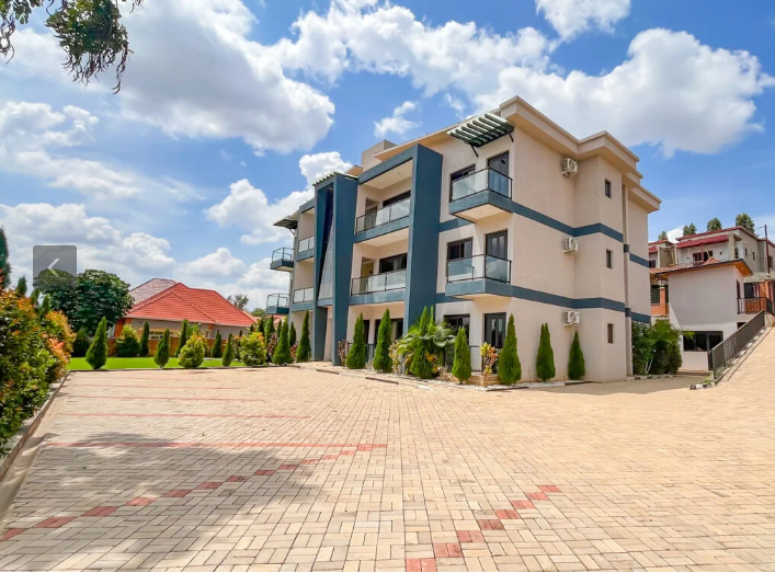 Front courtyard and driveway at The Graces — Kigali